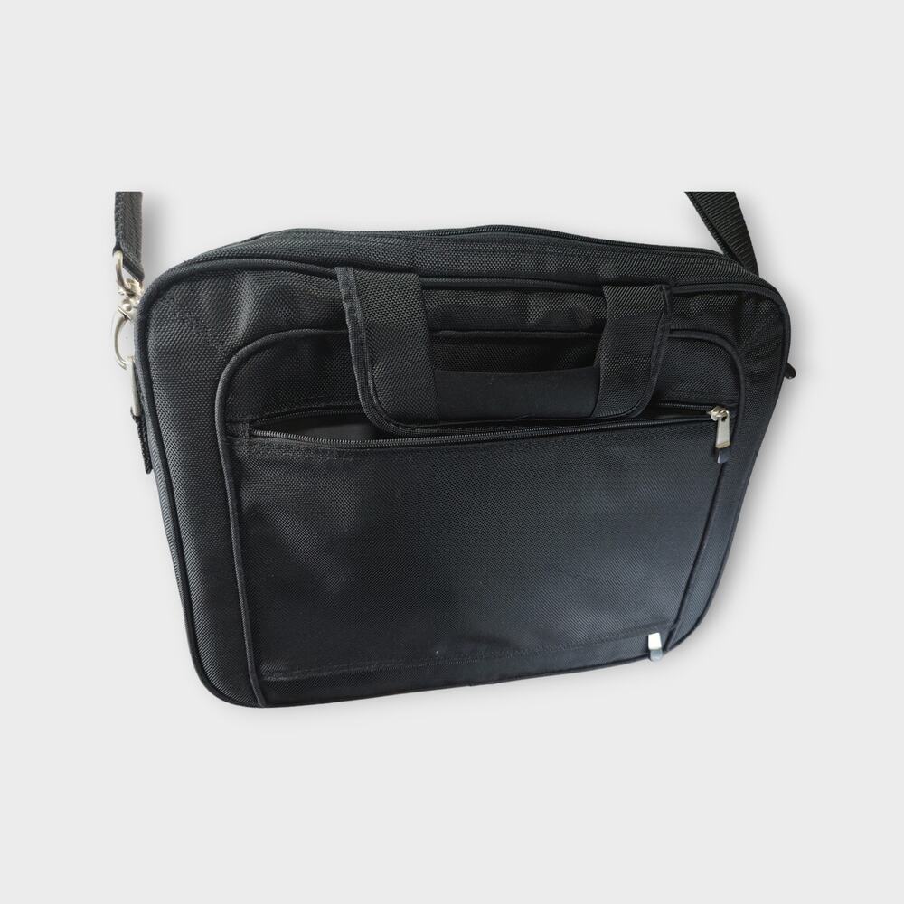 Dell Logo Black Nylon Laptop Travel Bag Adjustable Strap W16.5" x H13" x D 4.5" - Picture 7 of 7